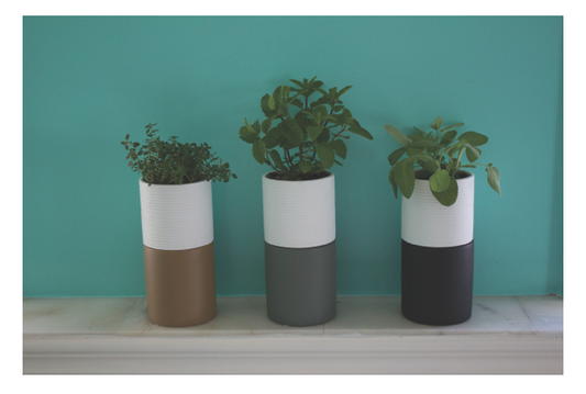 matte khaki stacked herb garden matte gray stacked herb garden and matte black stacked herb garden