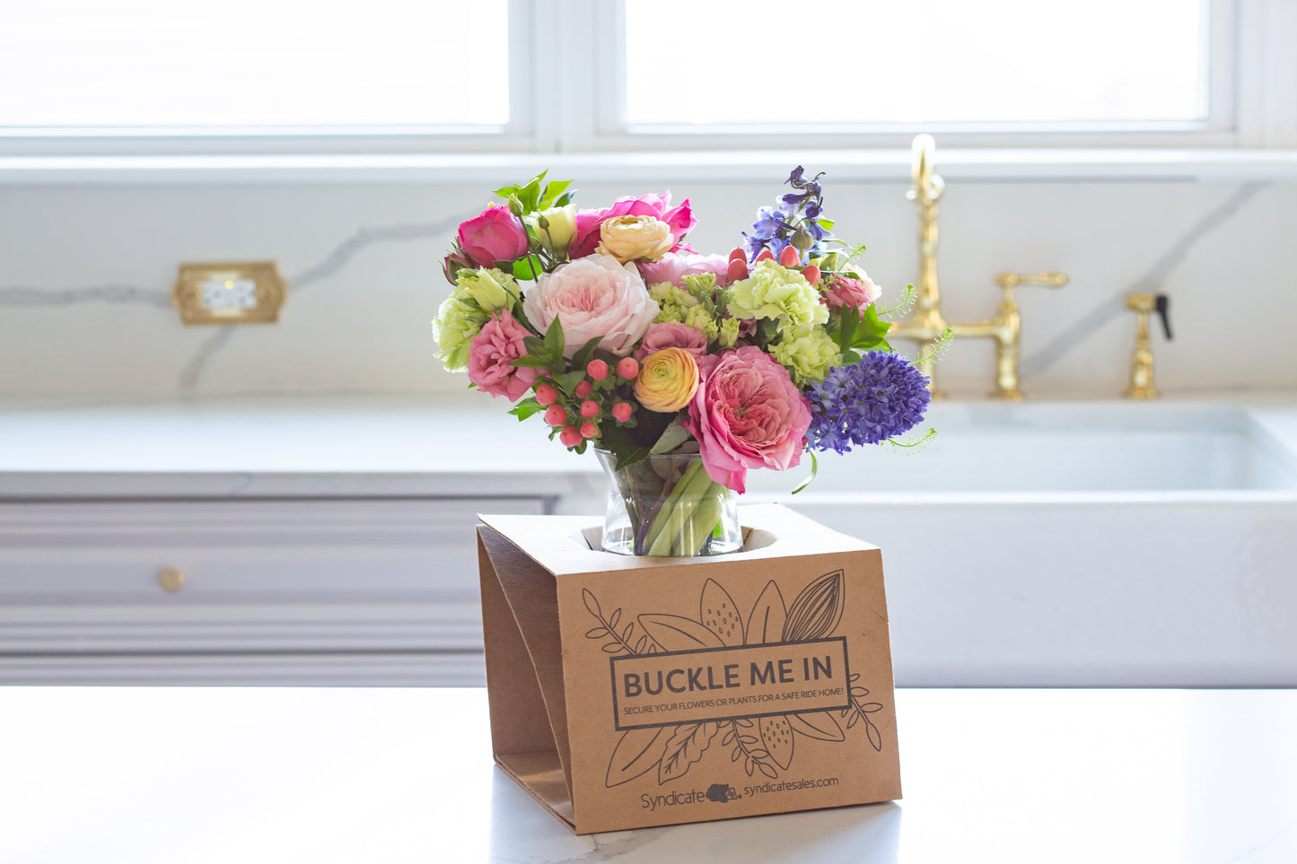 "Buckle Me In" Vase and Plant Carrier