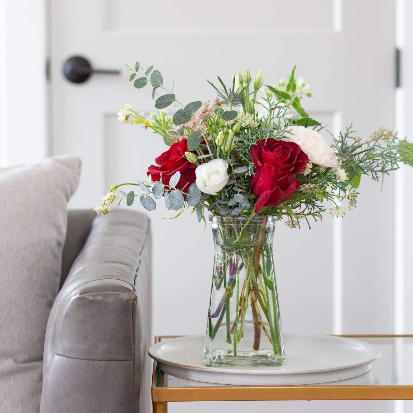 Gathered Square Glass Vase