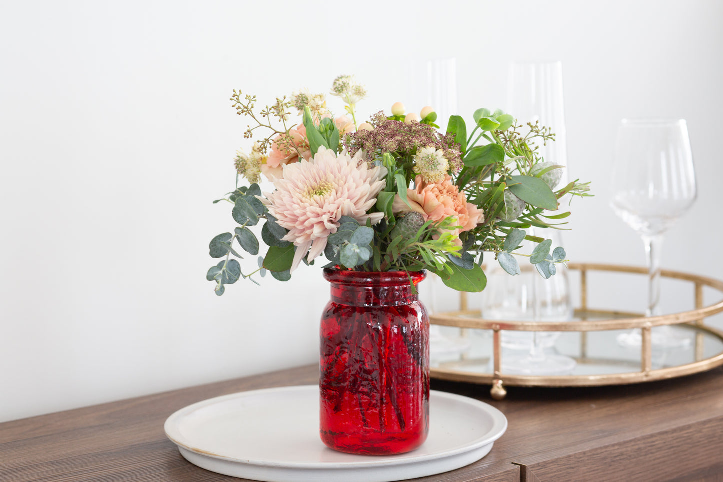 5 1/2" Hammered Jar – Ruby