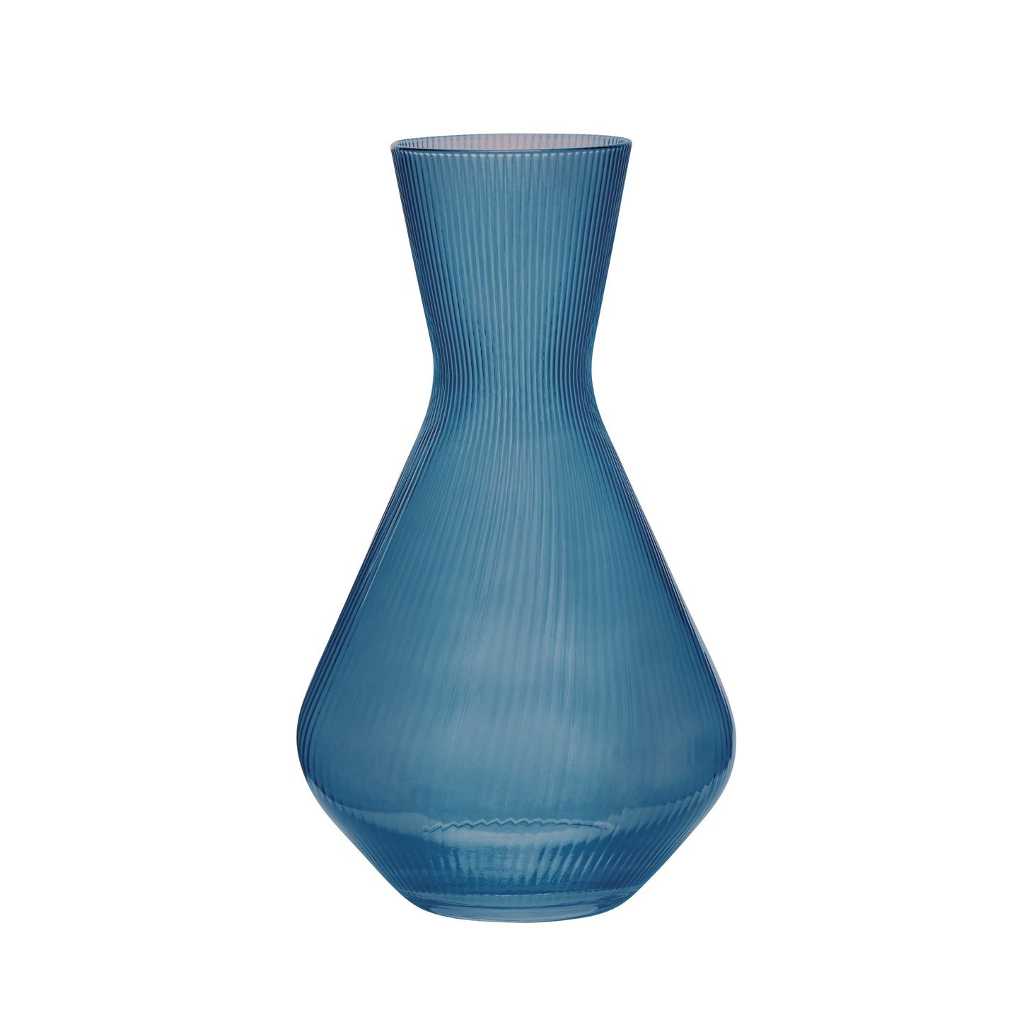 6.5" x 11" Ribbed Decanter Vase - Alpine