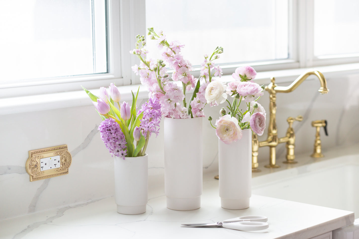 Stepped Cylinder - Matte White