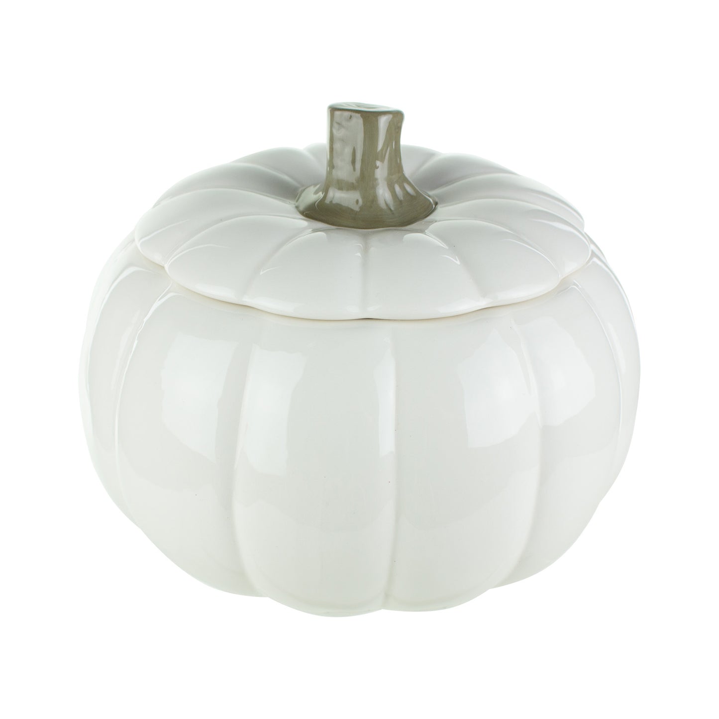 6 7/8" Pumpkin Container w/ Lid & Pick – Matte Black, Stardust, Butterscotch & White