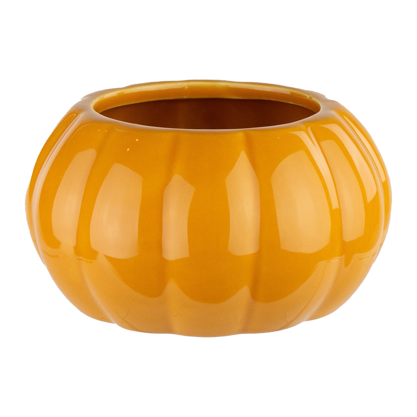 Pumpkin Vase – White, Butterscotch, Matte Gold & Matte Black | 5" |