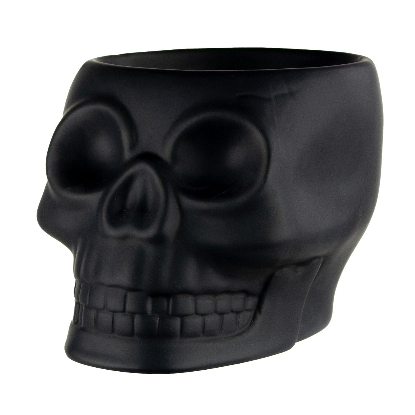 Skull Planter - Matte Black