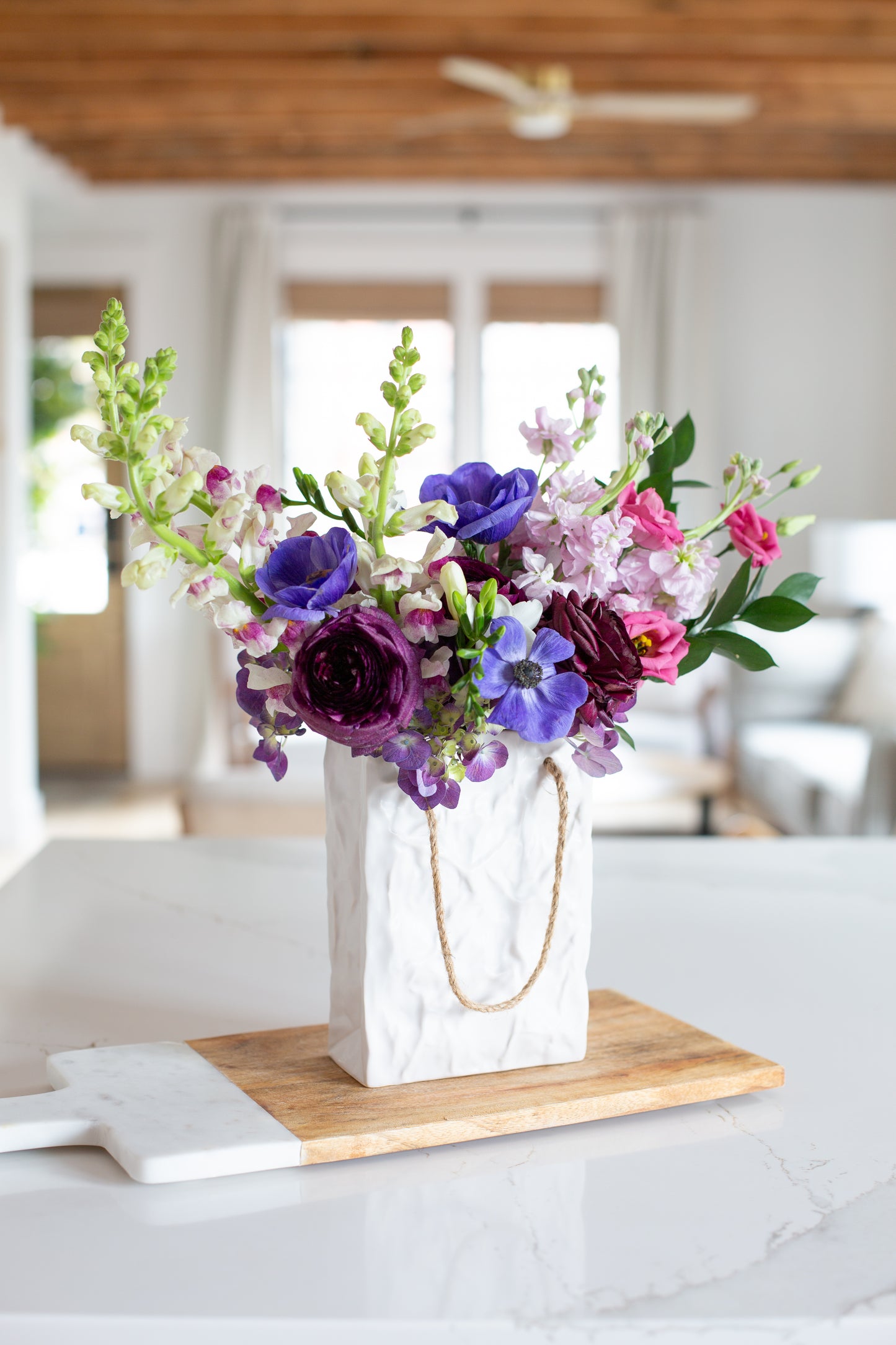 Ceramic Paper Bag - Matte White