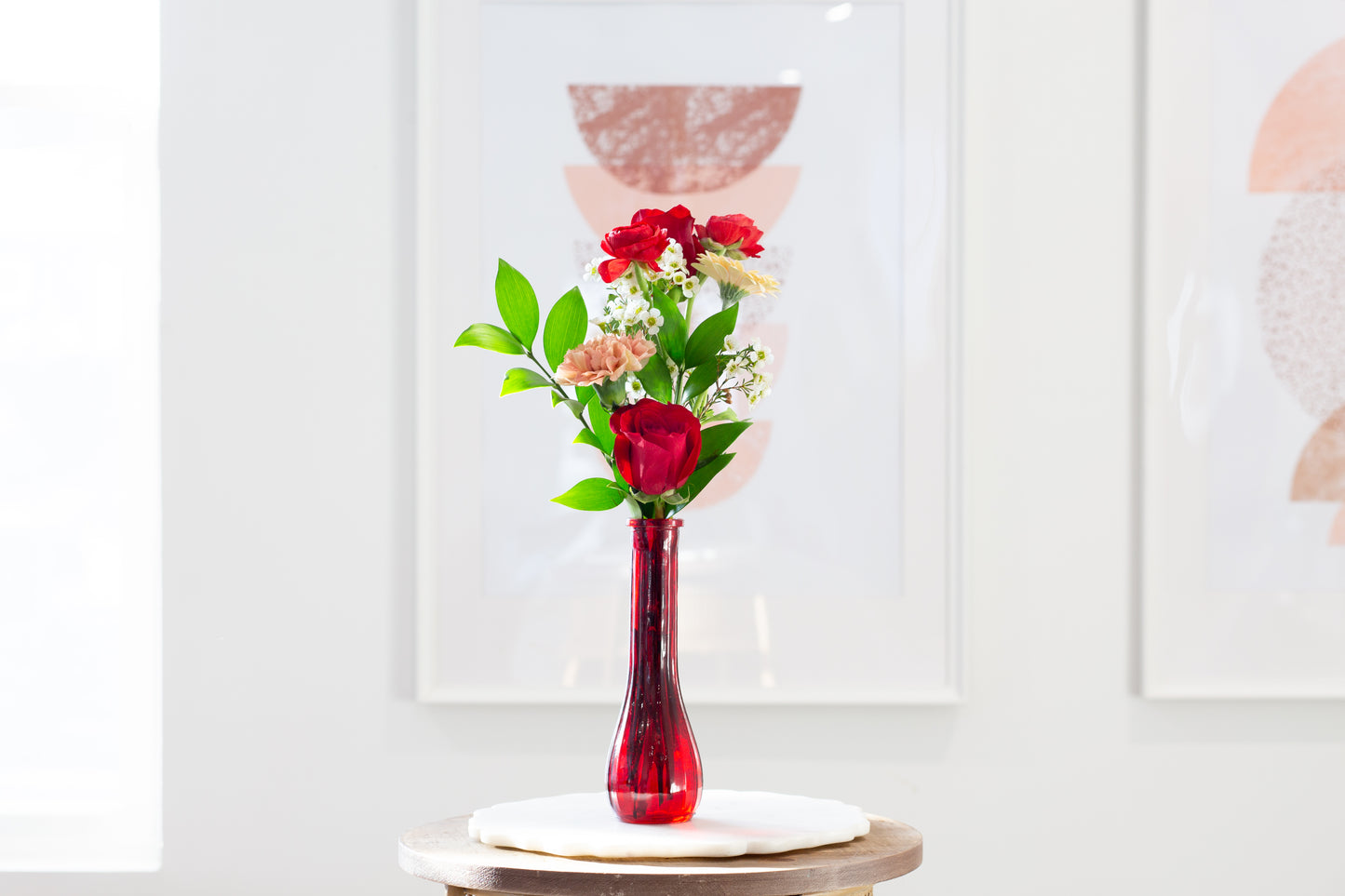 8 1/2" Swirl Bud Vase – Ruby