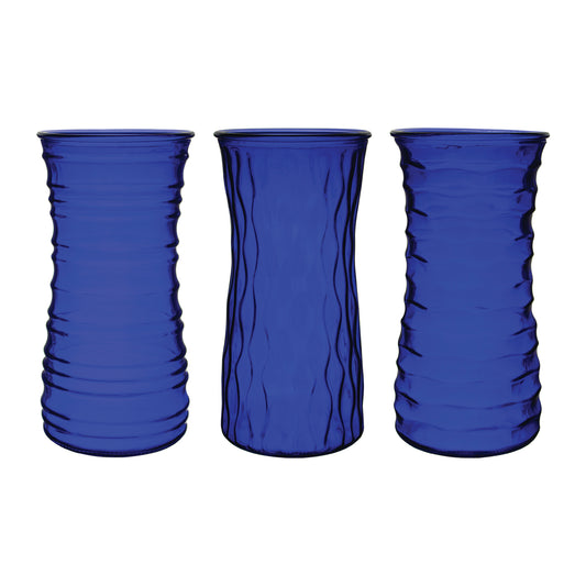 9 3/4" Rose Vase Asst. - Cobalt