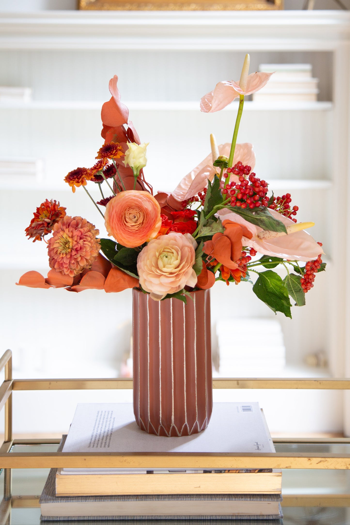 Geo Capsule Vase - Gilded Terracotta