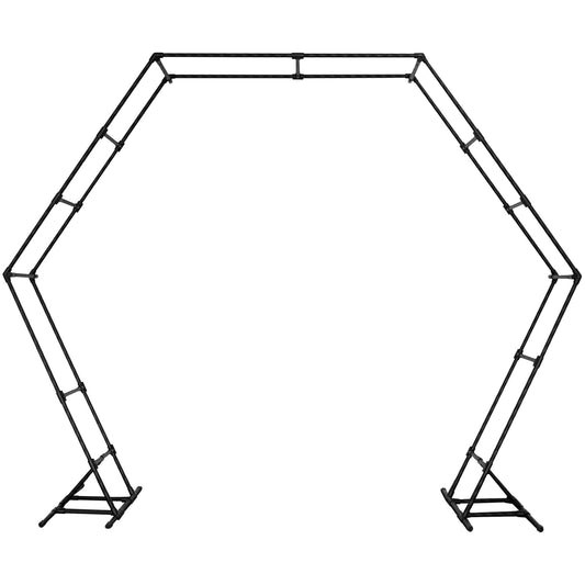 A sturdy Hexagon wedding arch frame