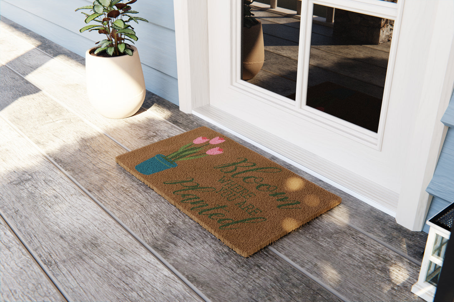 'Bloom Where You Are Planted' Spring Doormat