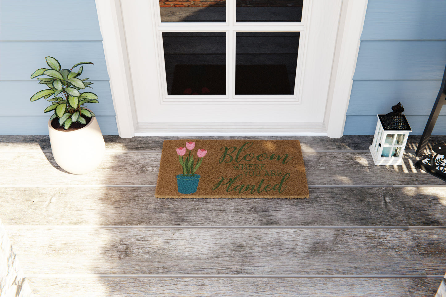 'Bloom Where You Are Planted' Spring Doormat