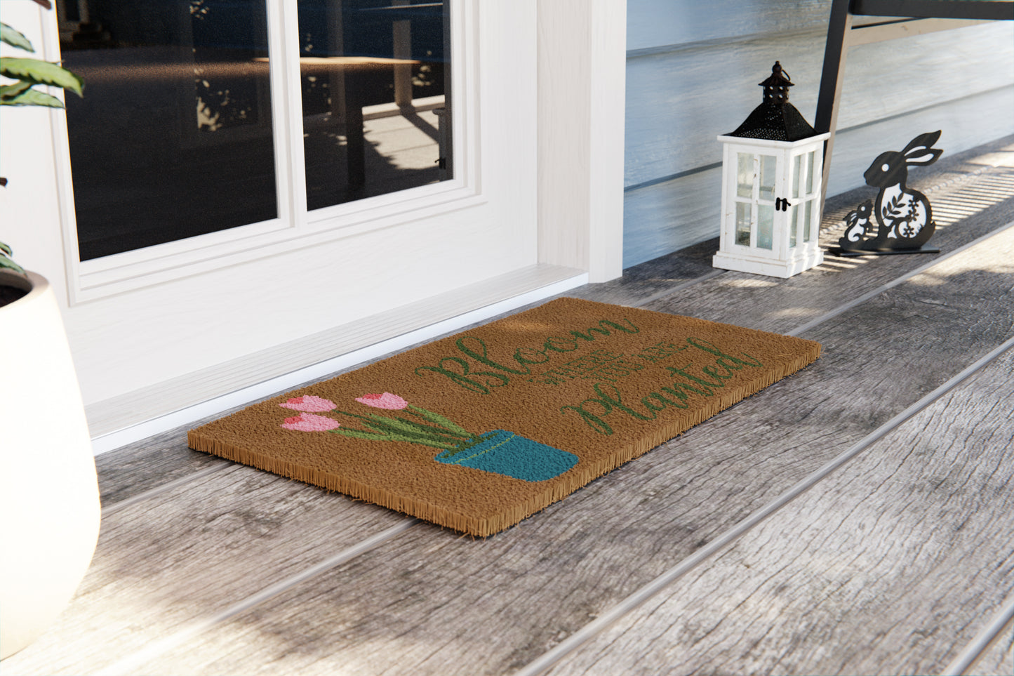 'Bloom Where You Are Planted' Spring Doormat