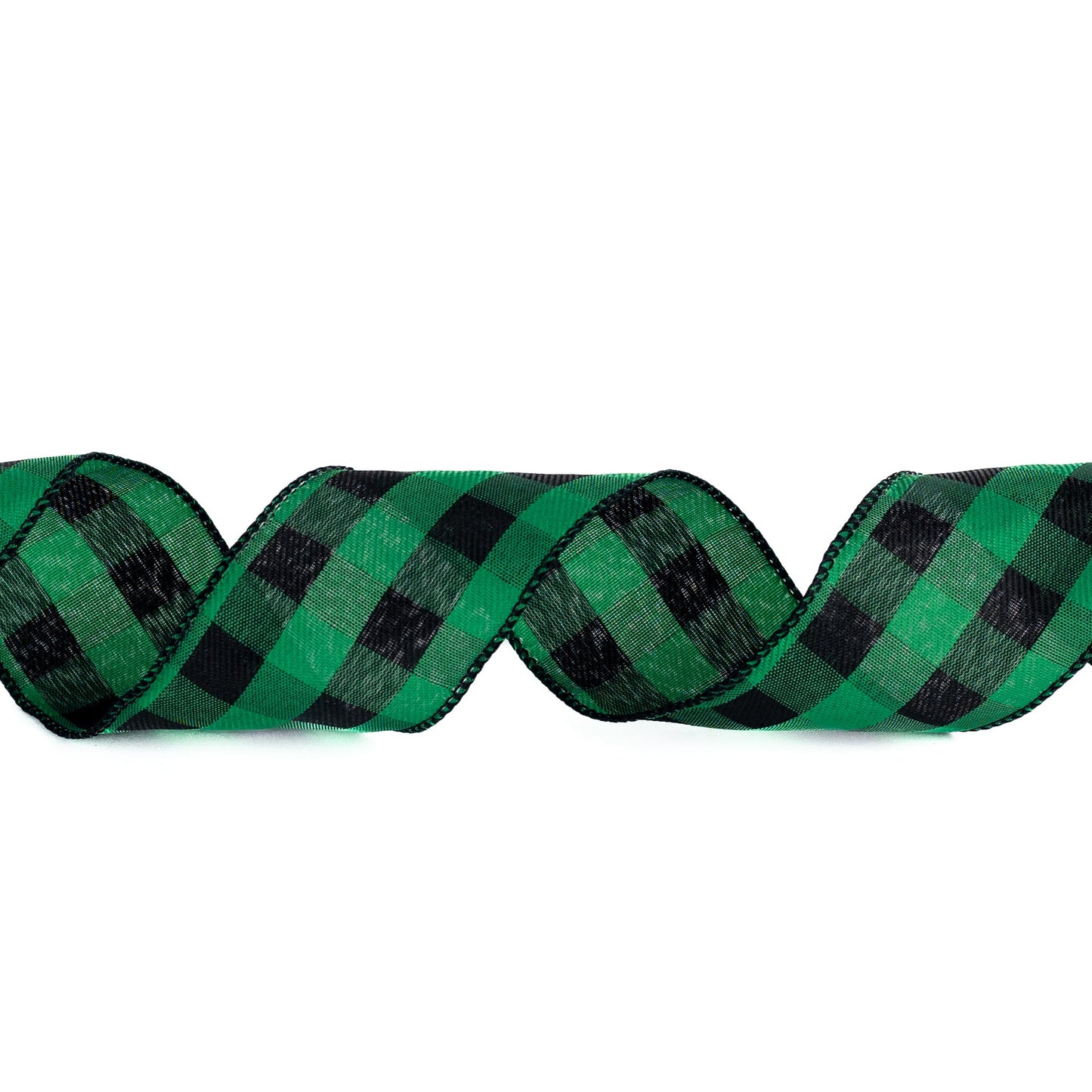 Buffalo Plaid Ribbon – #9 & #40 (50 Yards) Green/Black