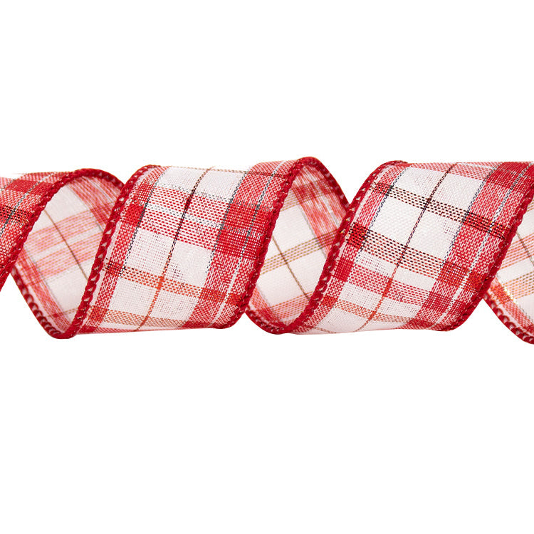 Joyful Plaid Holiday Ribbon - 50 Yard Rolls