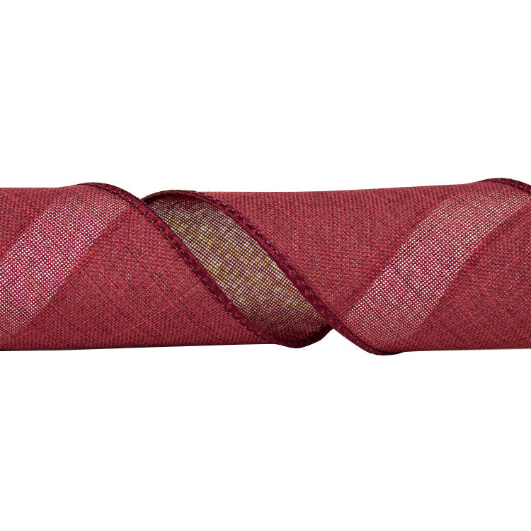 Holiday Linen Burgundy Ribbon – #40 (50 Yards)