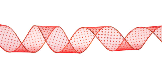 Sheer Mini Dots Holiday Ribbon -- 50 Yard Rolls