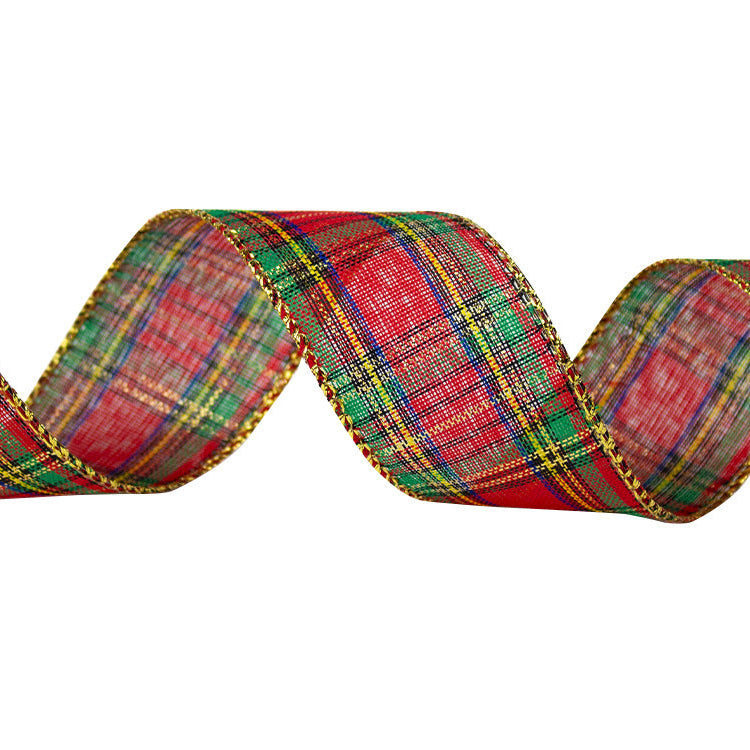 Traditional Plaid Holiday Ribbon - 50 Yard Rolls