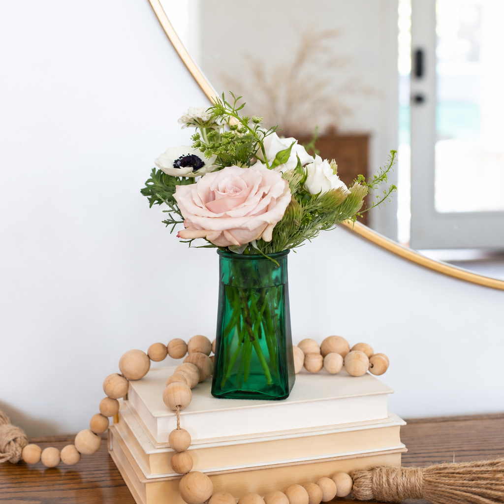 5" Bead Vase - Emerald