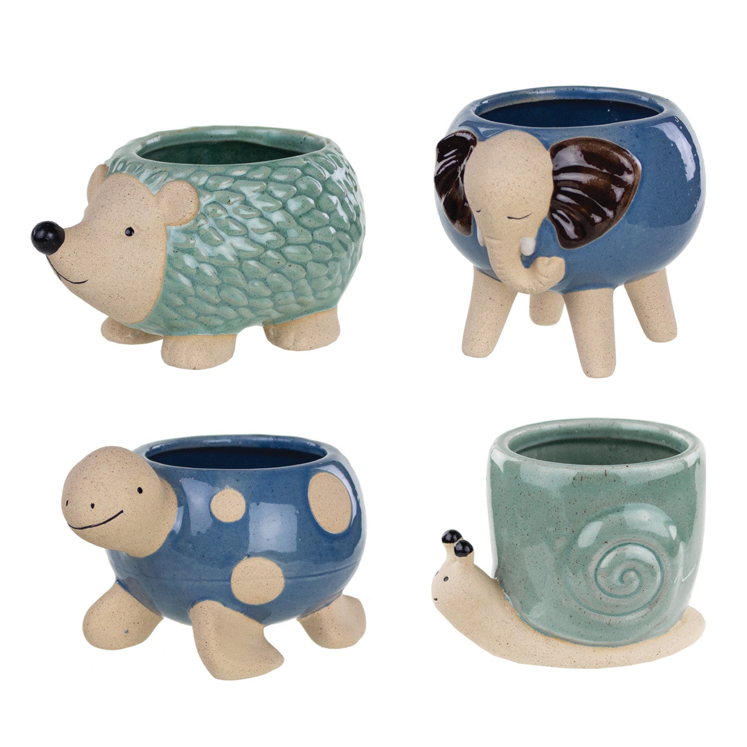 animal indoor plant pots Ceramic Animal Planter Assortment