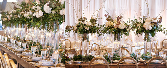 How to Create Large Event Centerpieces with Pillows and Tall Vases