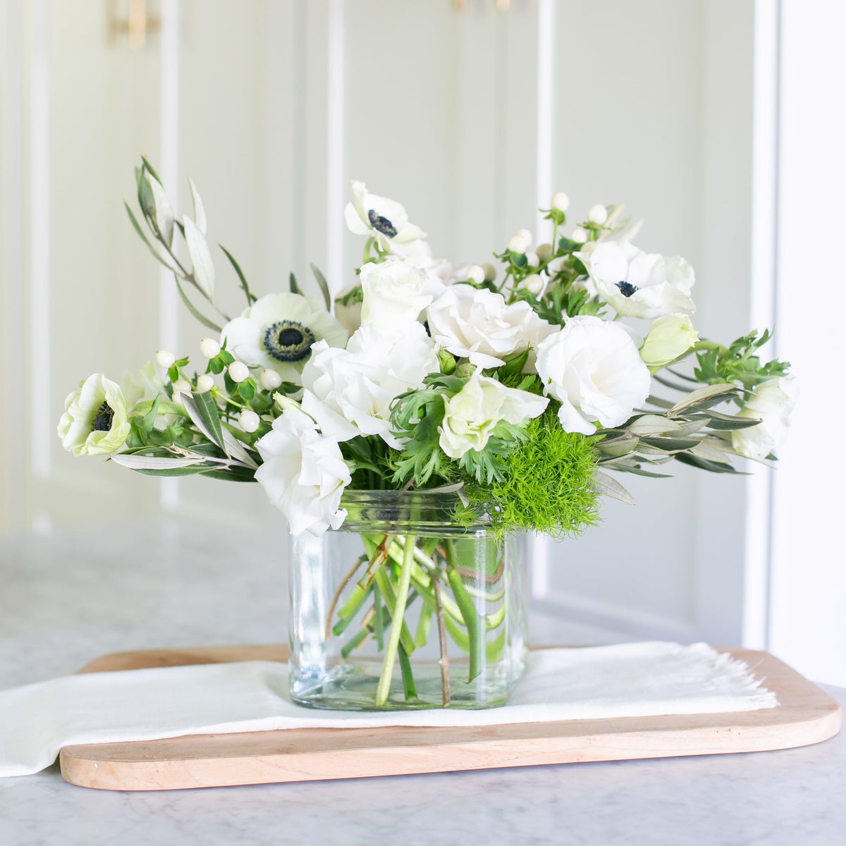 Square Glass Flower Vase