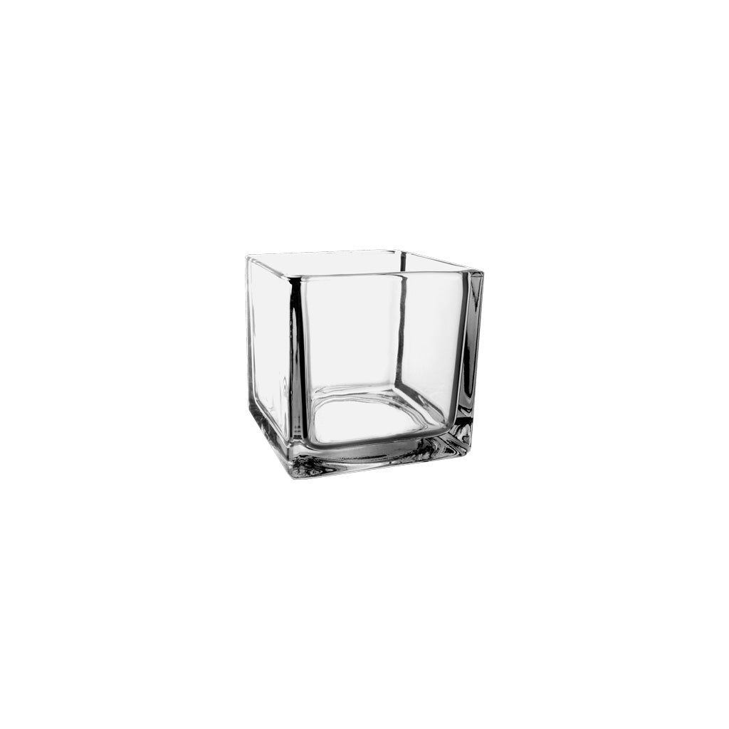 4"x4"x4" Square glass vase 