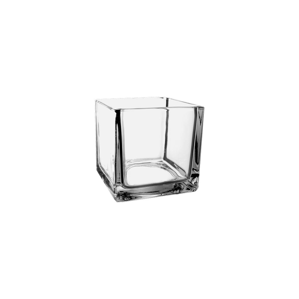 medium square vase with smooth round edges.