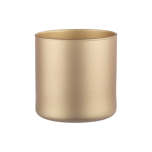 Matte Metallic Gold Cylinder Vase