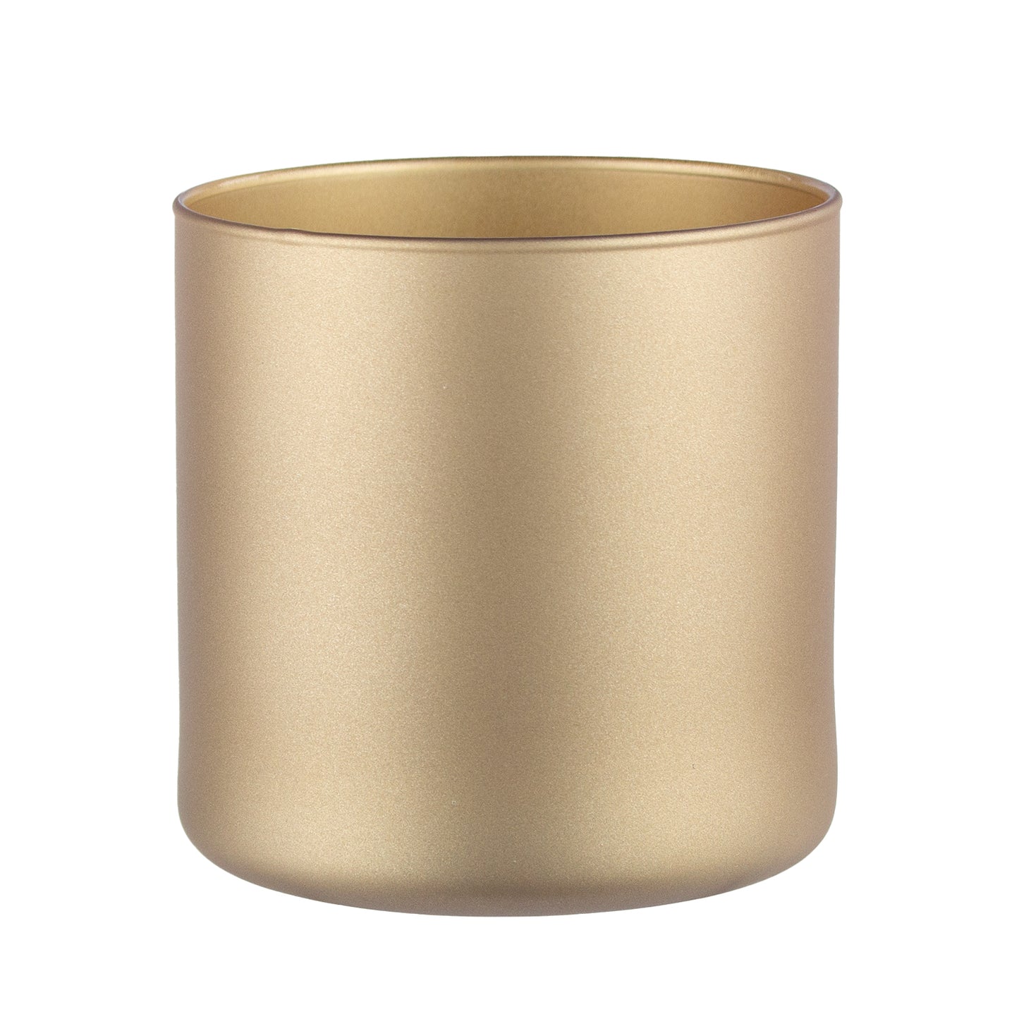 Matte Metallic Gold Cylinder Vase