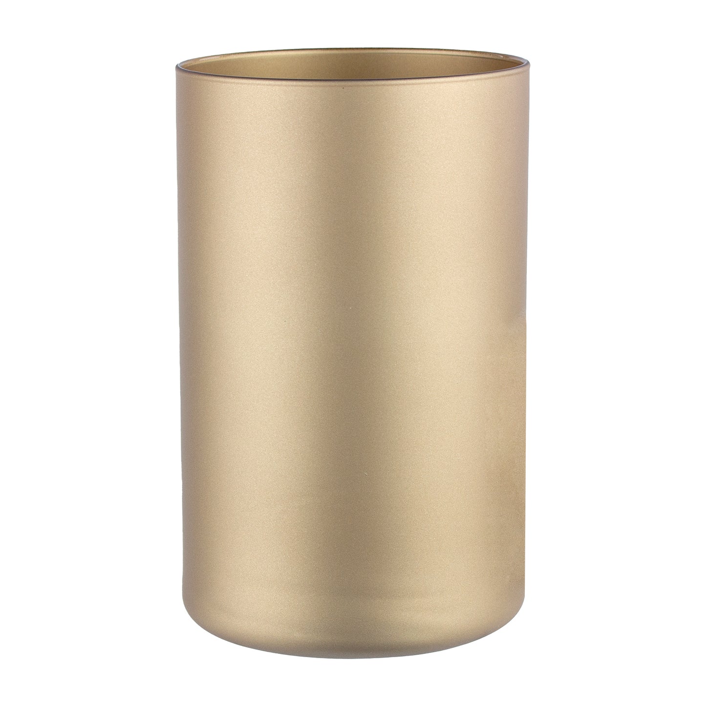 Matte Metallic Gold Cylinder Vase