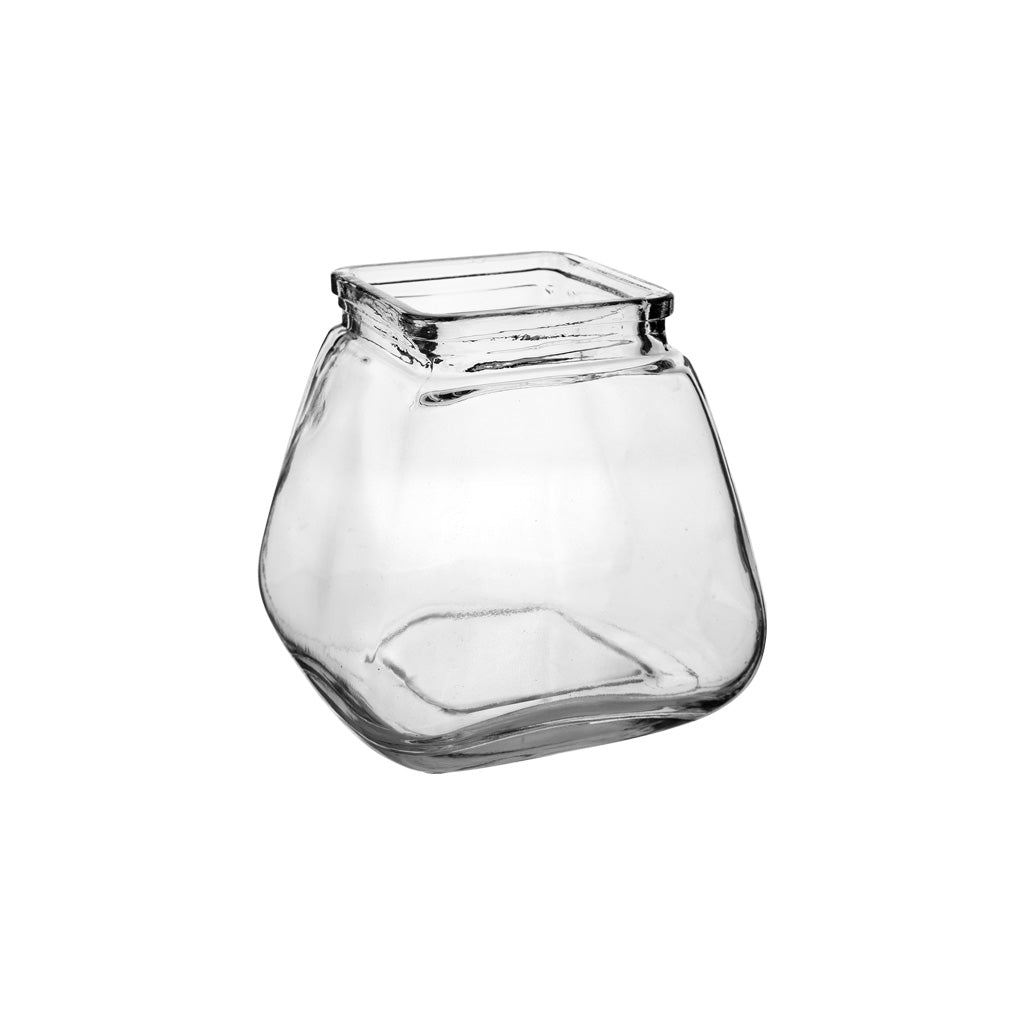 Rosie Posie Square Glass Vase