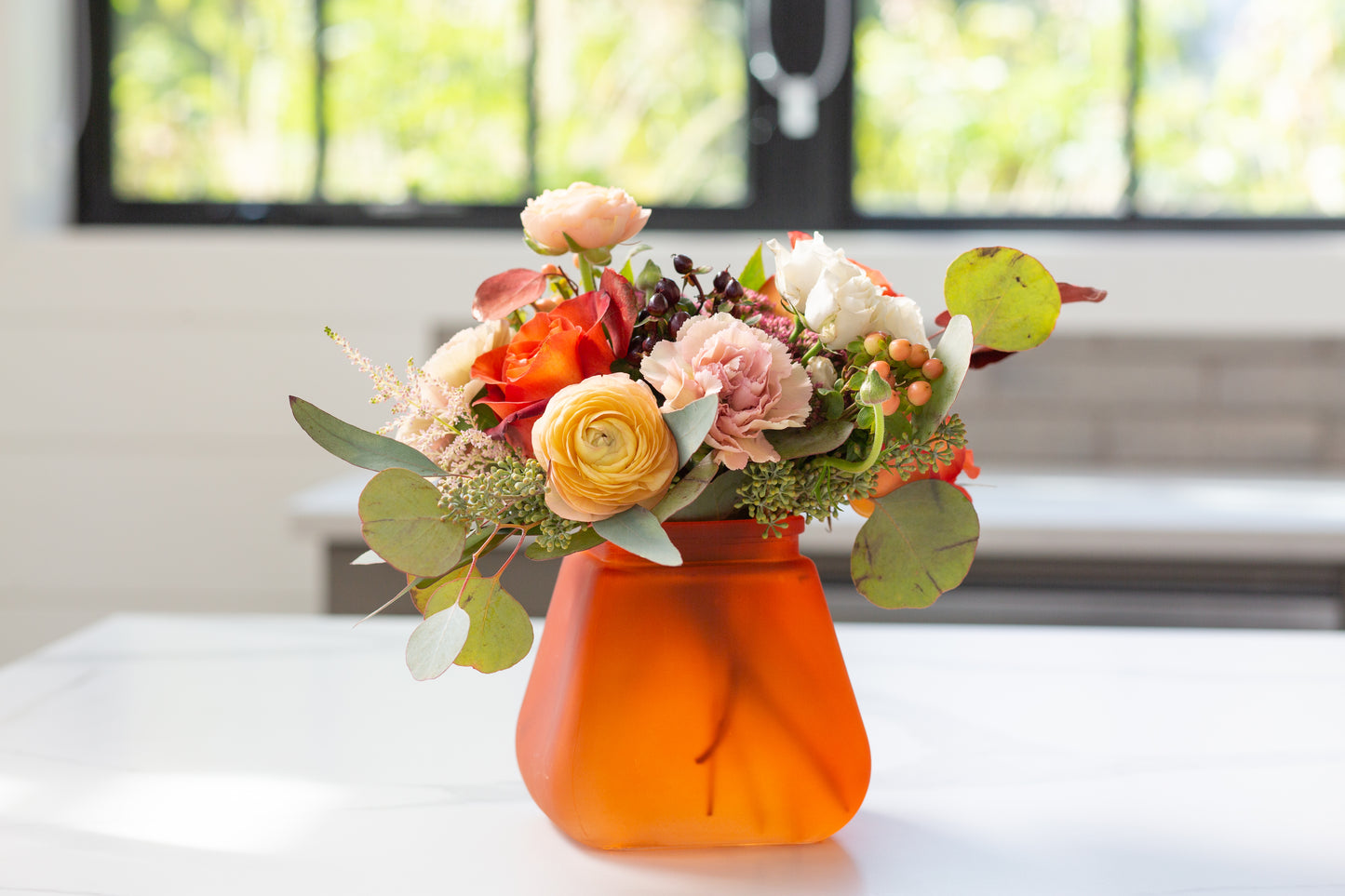 Rosie Posie Square Vase – Harvest Market Assortment