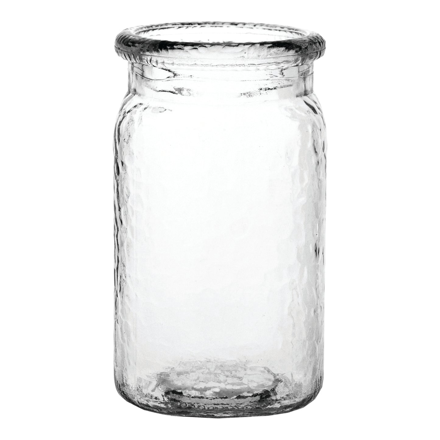 Hammered Jar Glass Vase