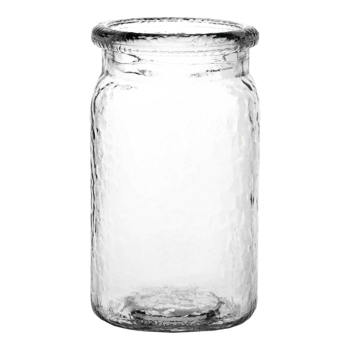 Hammered Jar Glass Vase