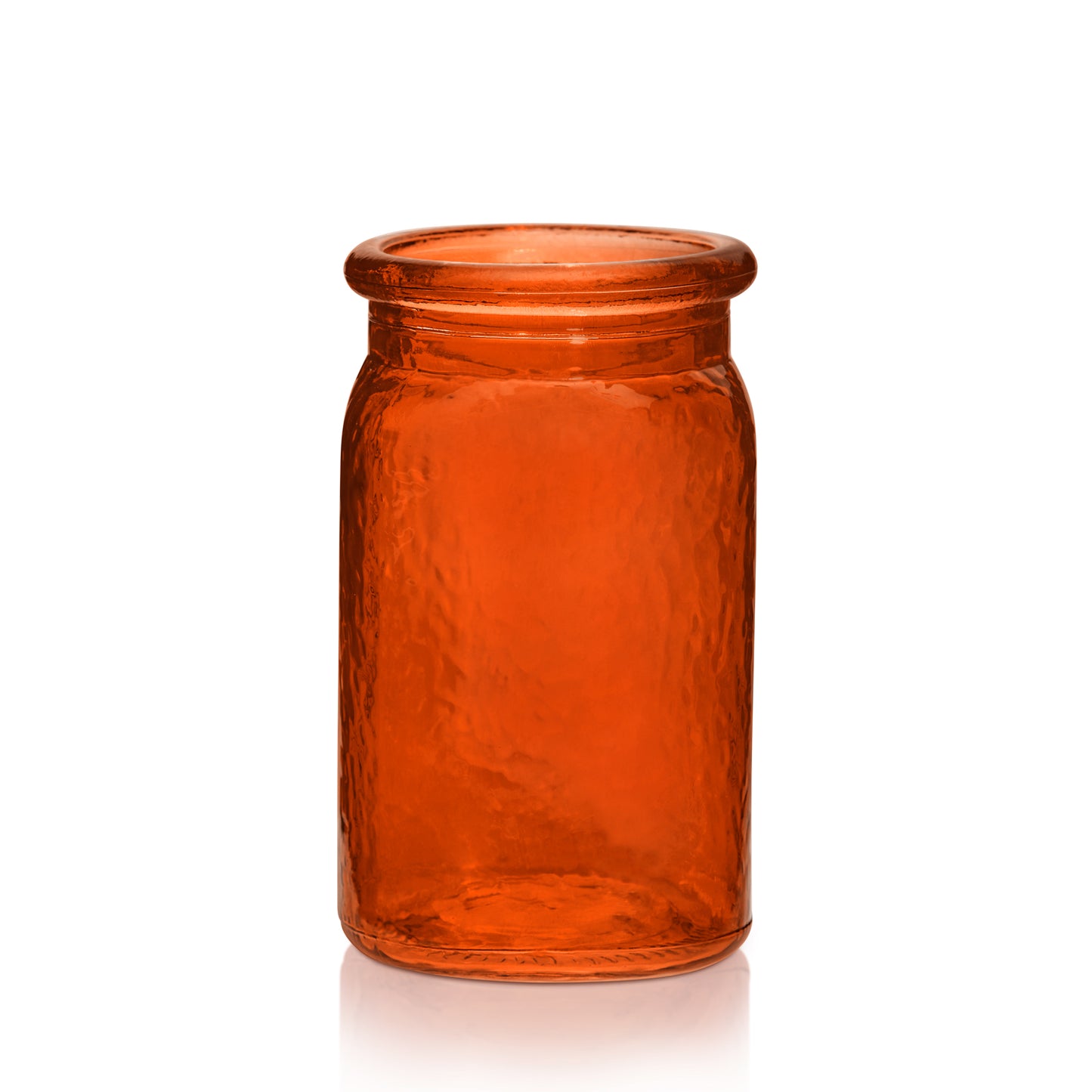 6 1/2" Hammered Jar - Russet Orange