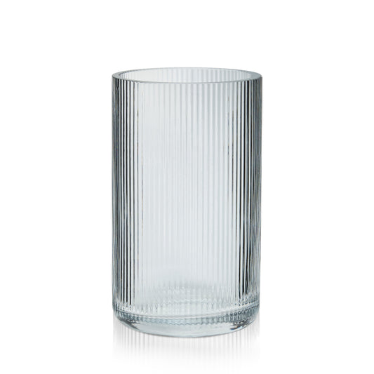 4.24" x 7.75" Ribbed Cylinder Vase - Case of 6