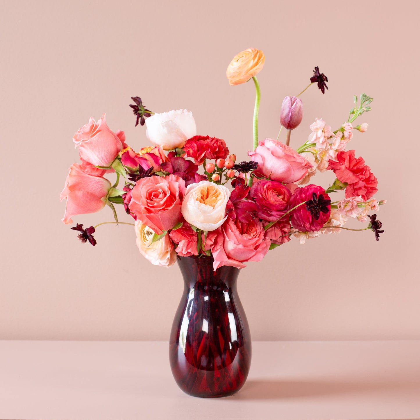 8" Jordan Vase - Ruby