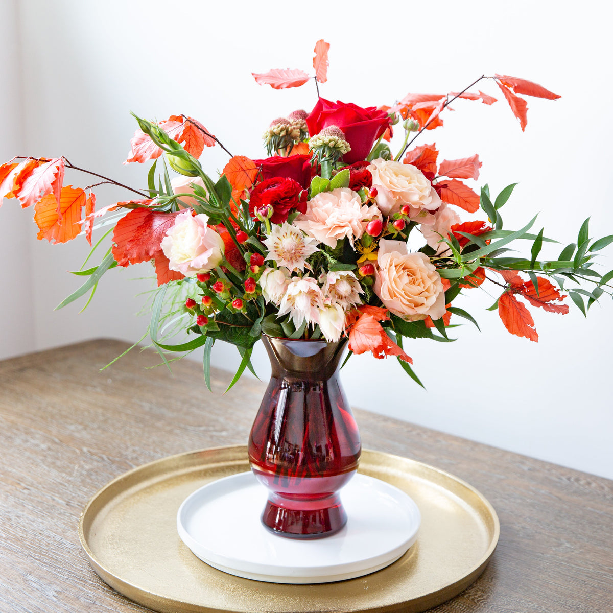 8¾" Bella Vase – Ruby