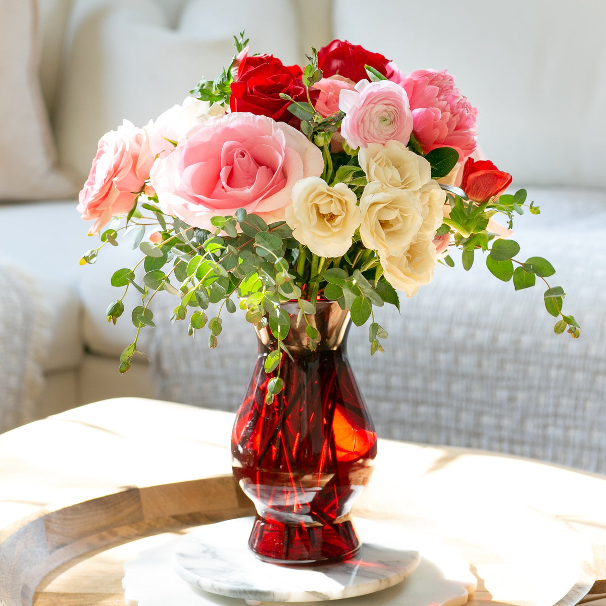 8¾" Bella Vase – Ruby