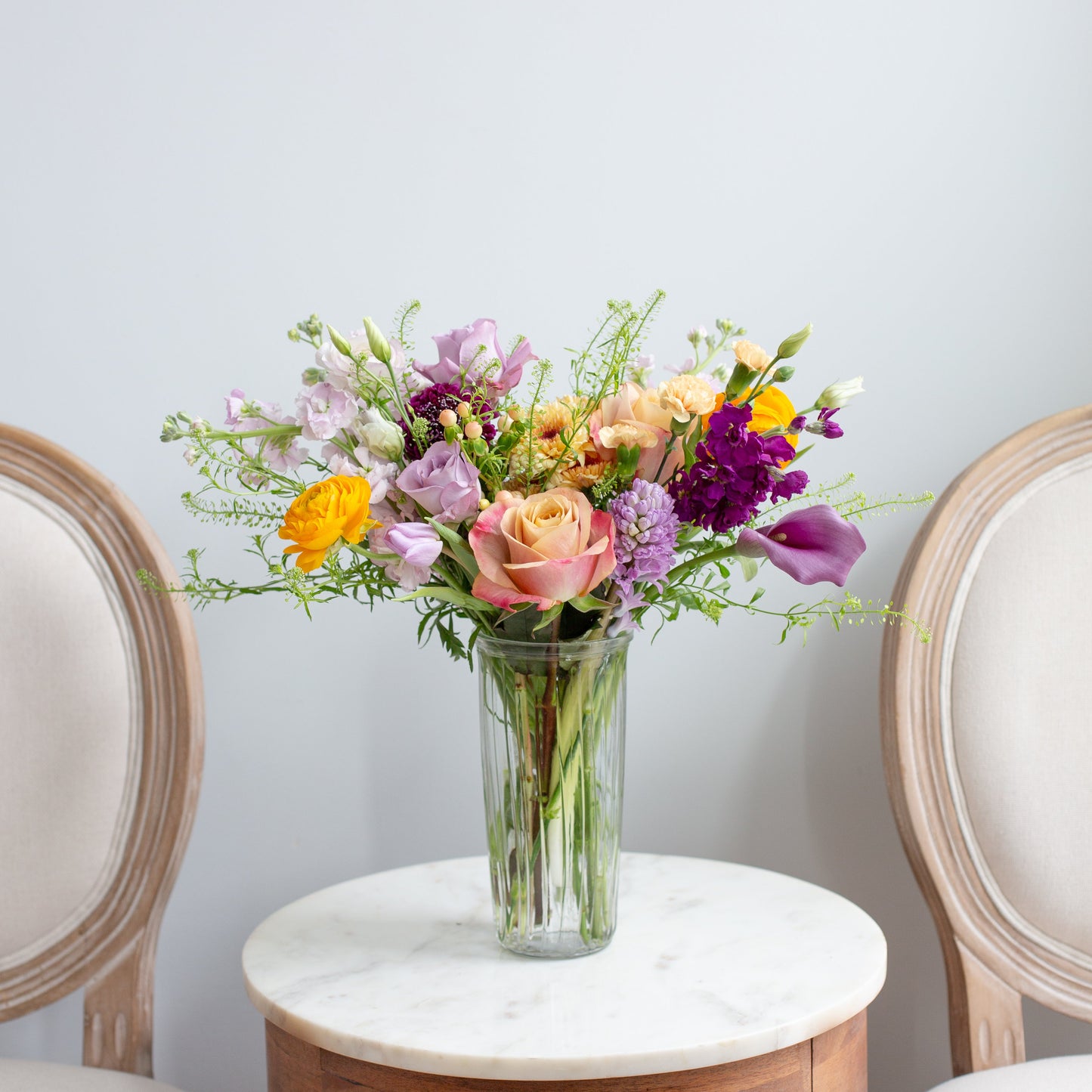 8.5" Clear Textured Rose Glass Vase Assortment