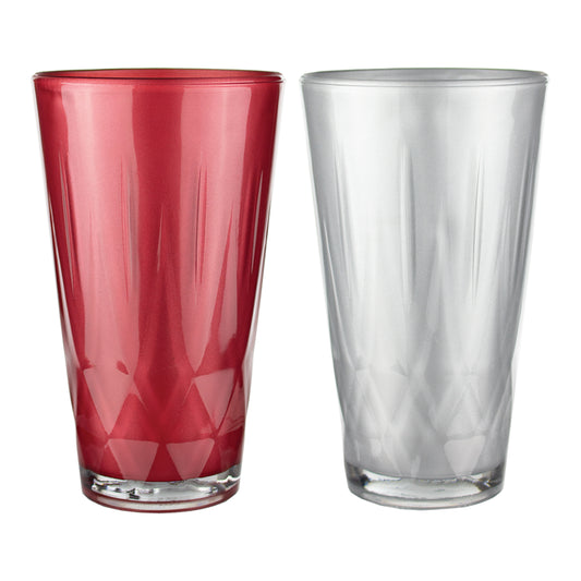 9" Cut Vase Assortment – Peppermint