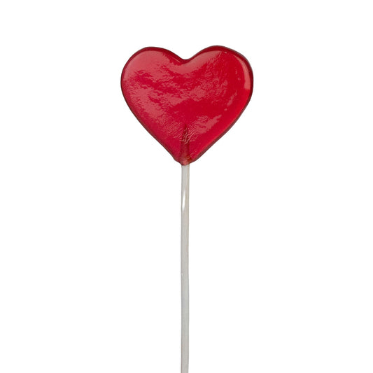 18" Resin Heart Lollipop - Red