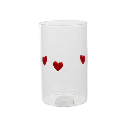 3.5" x 6" Icon Cylinder - Red Hearts