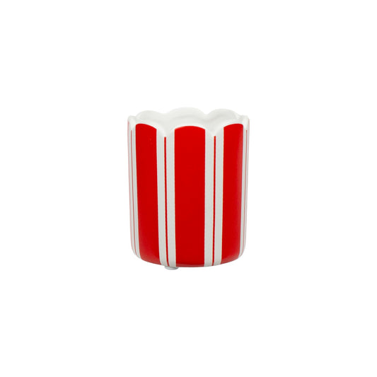 3" Scalloped Edge Ceramic - Ruby Bright