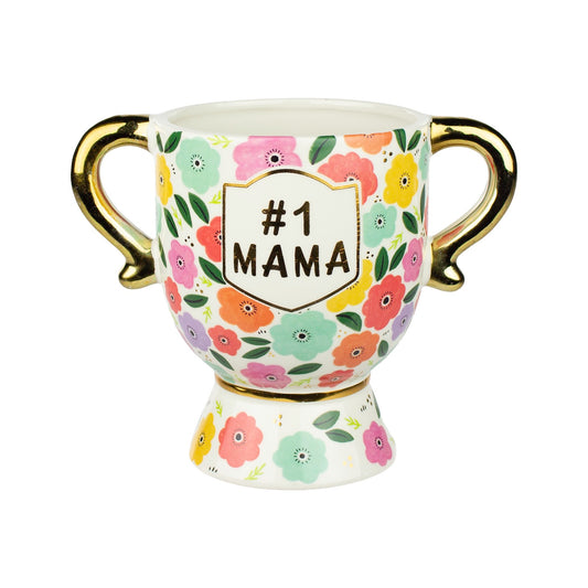 4.2" x 6" Ceramic Trophy - Full Blooms