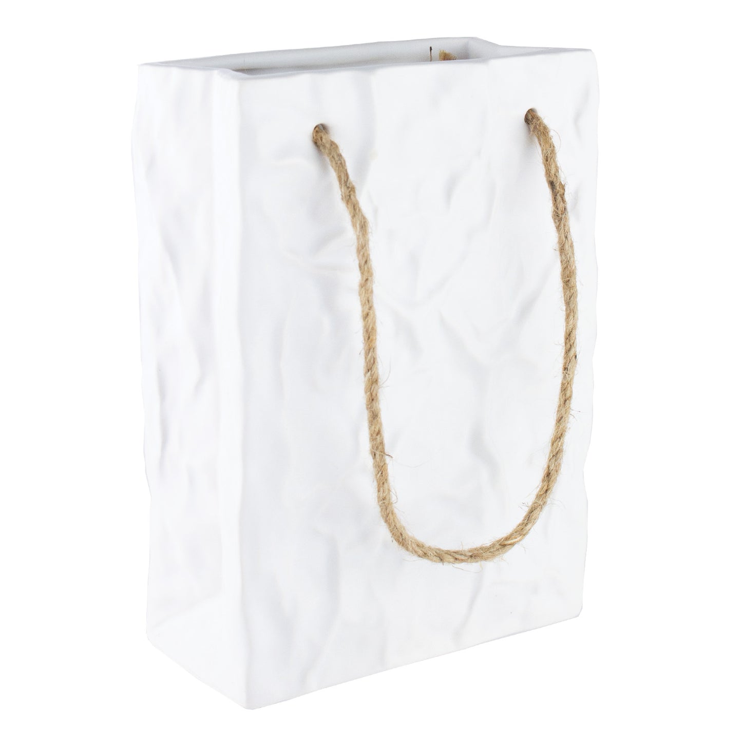 Ceramic Paper Bag - Matte White