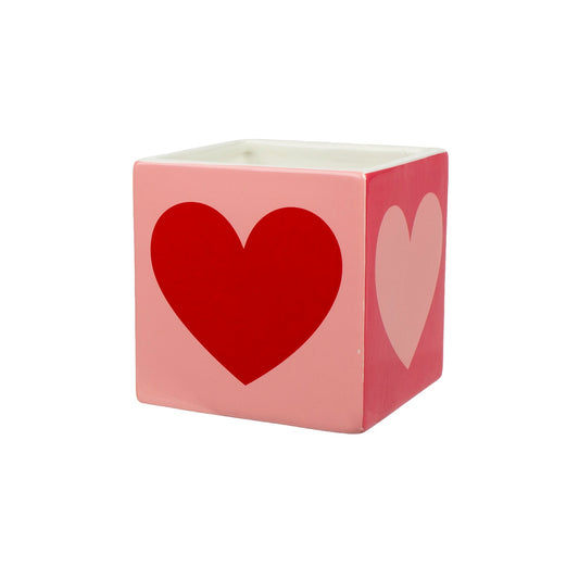 4" x 4" x 4" Ceramic Square - With Love