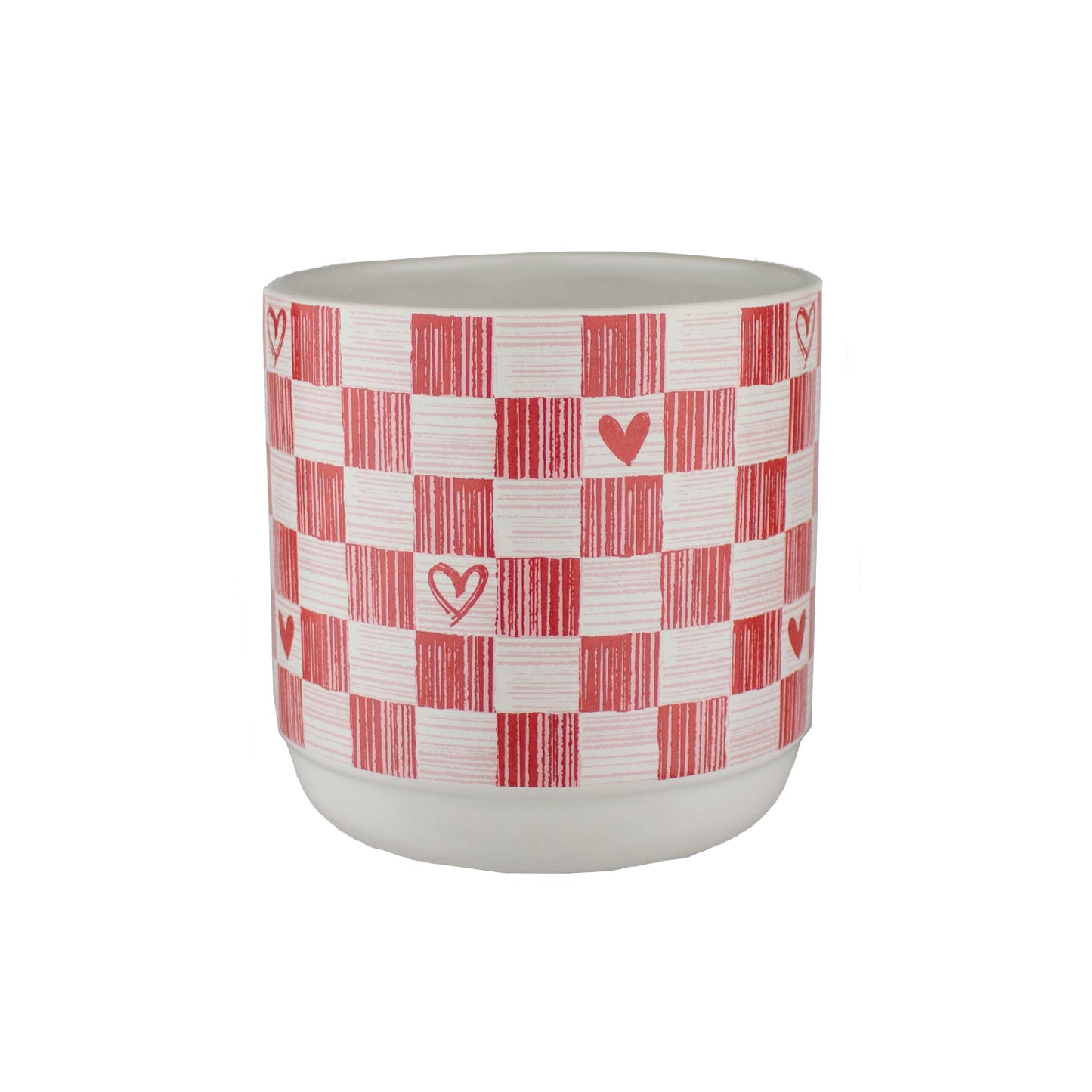 4.75" Posy Planter – Sweetheart Check