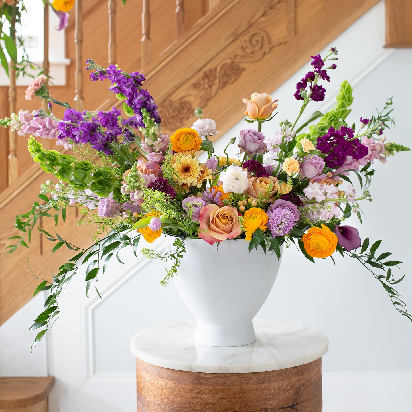 Holly Chapple Dahlia Stonecast Plastic Footed Urn
